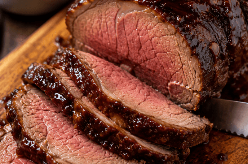 Air Fryer BBQ Glazed Roast Beef – Juicy & Tender