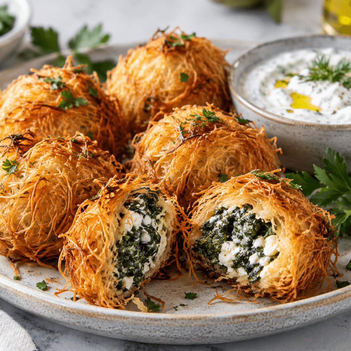 Air Fryer Kataifi Spanakopita Bombs – Crispy Greek Inspired Snack